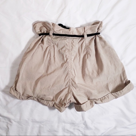 Topshop High Waist Khaki Rope Shorts US 8 - Picture 3 of 4